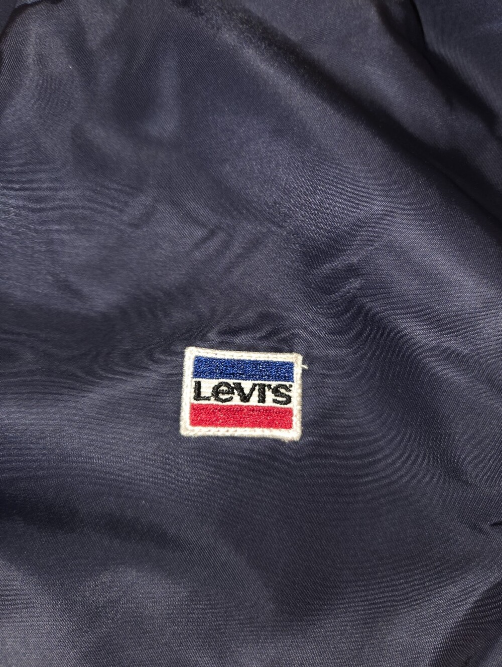 Men's Levi's Navy Hooded Coach Jacket with Sherpa Lining - Picture 5 of 8
